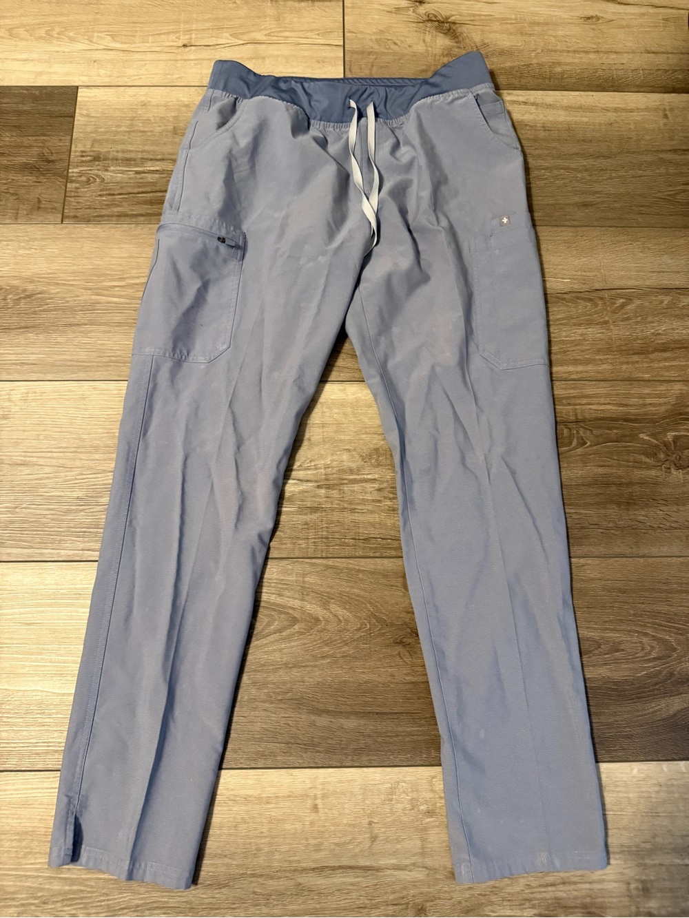 Figs Women's Dusty Blue Straight-Leg Scrub Pants